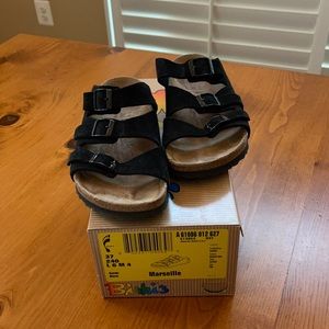 Birkenstock Marseille BlackSuede 6 1/2-7 Euro 37